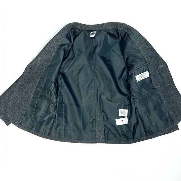 Janie and Jack Wool Blend Blazer Suit Jacket Gray with Elbow Patches sz 4 - Picture 8 of 13